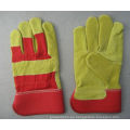 Cuero de cerdo dividido completo Palm Work Glove-3593